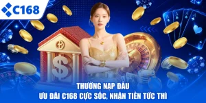 Thưởng Nạp Đầu - Ưu Đãi C168 Cực Sốc, Nhận Tiền Tức Thì